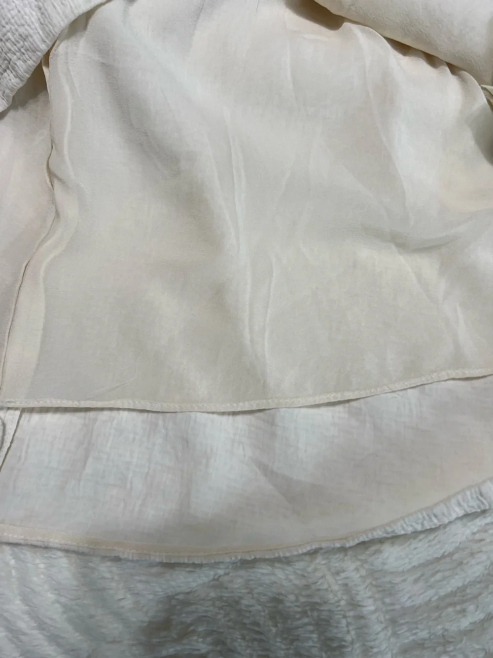 3.1 Phillip Lim Ivory Textured Smocked Dress Size 8 Silk Lined Designer Mini
